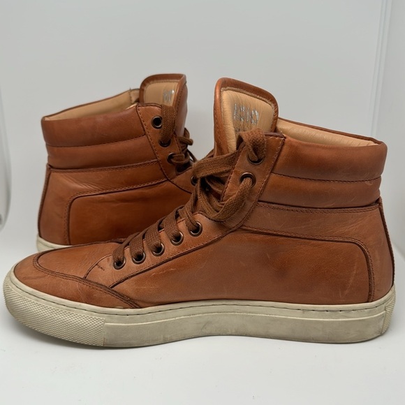 Koio Primo Luna Castagna Hue Brown Men's High-Top Sneakers Shoes Size 38 - Picture 10 of 16